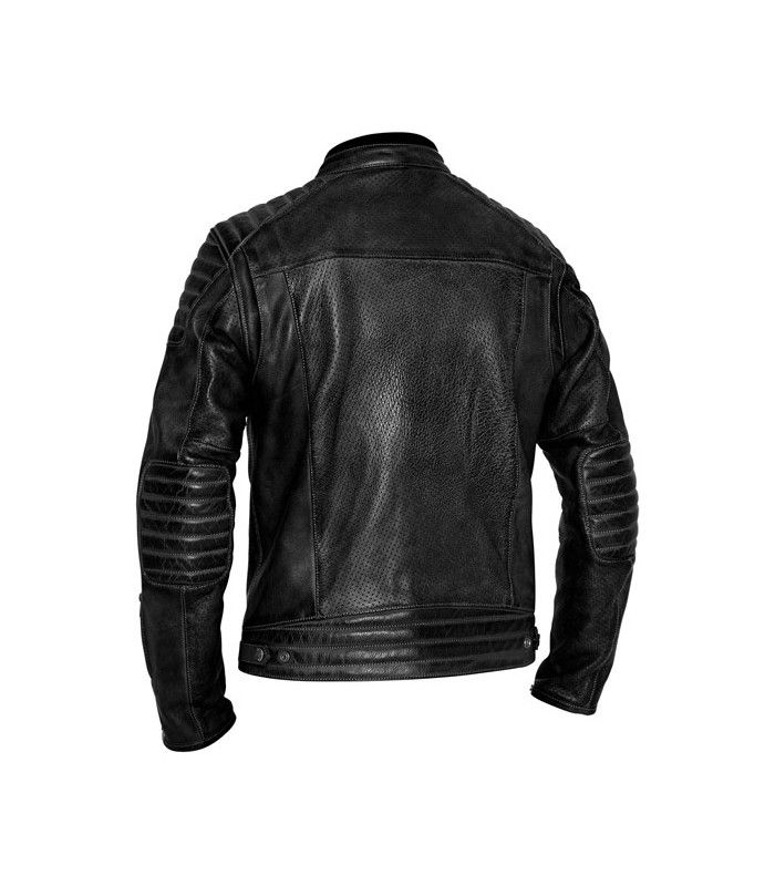 Giacca in pelle moto John Doe Storm nera