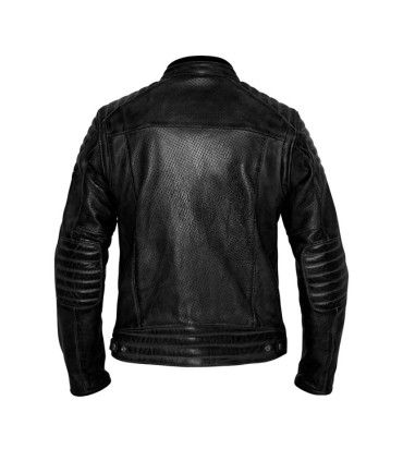 Veste en cuir moto John Doe Storm noir