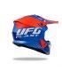 Casco cross Ufo Intrepid blu arancio