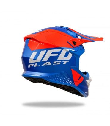 Casco cross Ufo Intrepid blu arancio