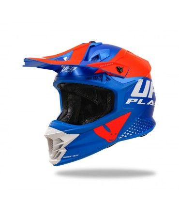 Casco cross Ufo Intrepid blu arancio