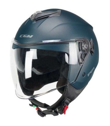 Casco jet CGM 126 A petrolio opaco