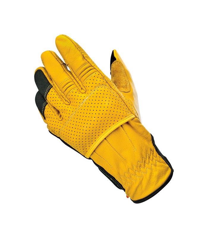 GANTS MOTO CUIR BILTWELL BORREGO CE jaune