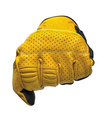 GANTS MOTO CUIR BILTWELL BORREGO CE jaune