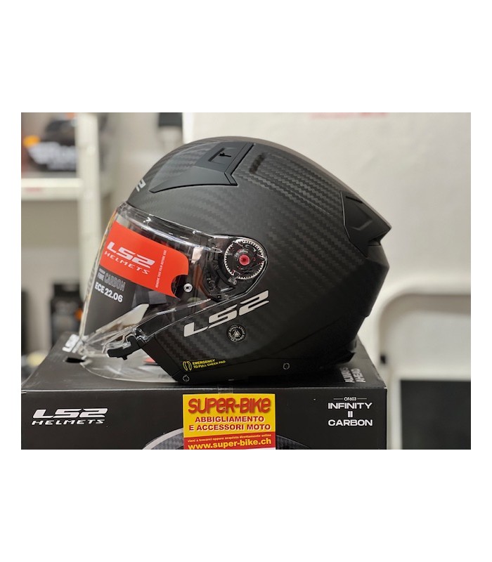 Casque jet LS2 OF603 Infinity 2 carbon matt