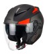 Casco jet CGM 136G Galaxy nero arancio opaco