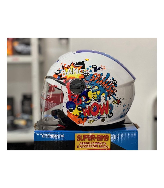 Casco bambino Cgm 261g Mini Comics bianco