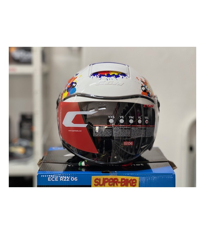 Casco bambino Cgm 261g Mini Comics bianco