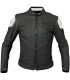 Veste en cuir Berik Lj Sport Classic noir blanc