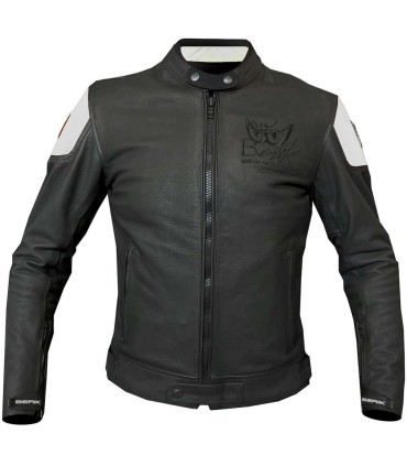 Motorrad lederjacke Berik Lj Sport Classic schwarz weiss