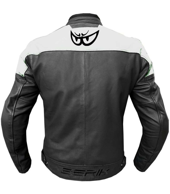 Berik Lj Sport Classic black white leather jacket