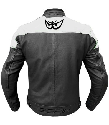 Veste en cuir Berik Lj Sport Classic noir blanc