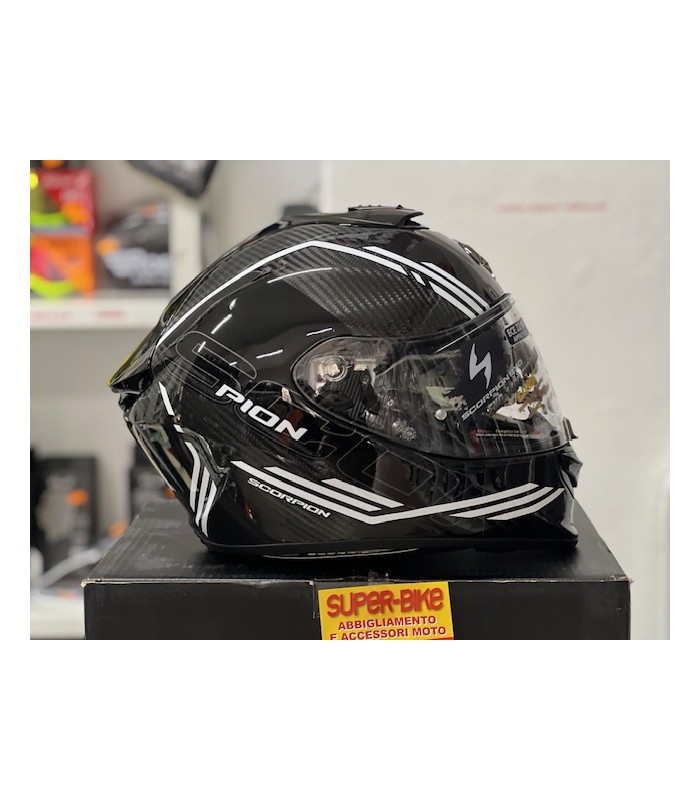 Casque intégral Scorpion Exo 1400 Evo 2 Carbon Air Reika blanc