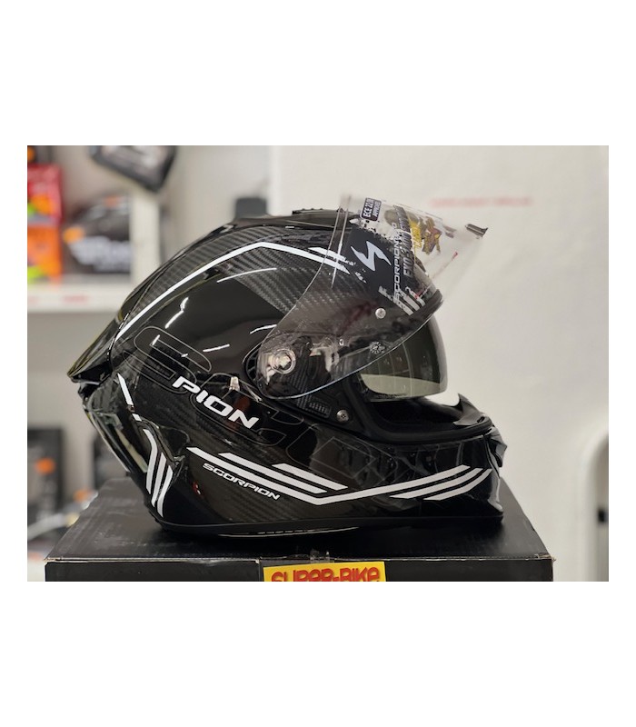 Scorpion Exo 1400 Evo 2 Carbon Air Reika white helmet