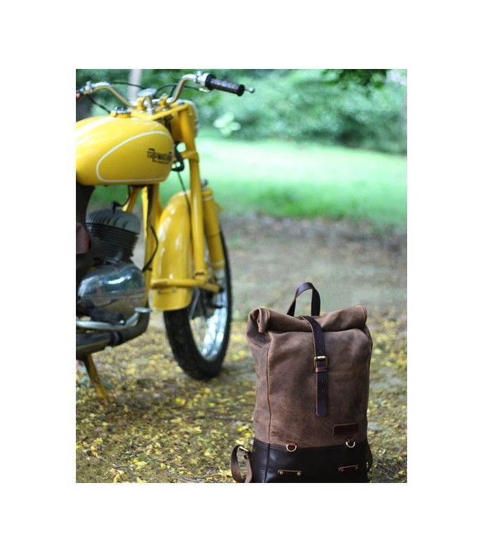 TRIP MACHINE BACKPACK PANNIERS TOBACCO