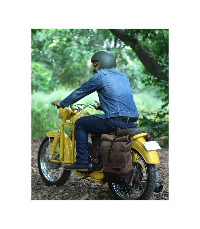 TRIP MACHINE BACKPACK PANNIERS TOBACCO