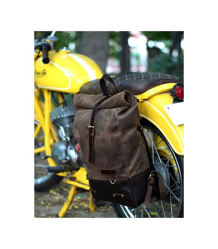 TRIP MACHINE BACKPACK PANNIERS TOBACCO