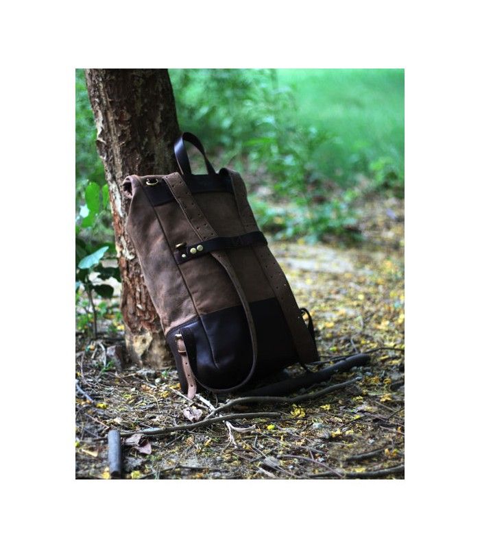 TRIP MACHINE BACKPACK PANNIERS TOBACCO
