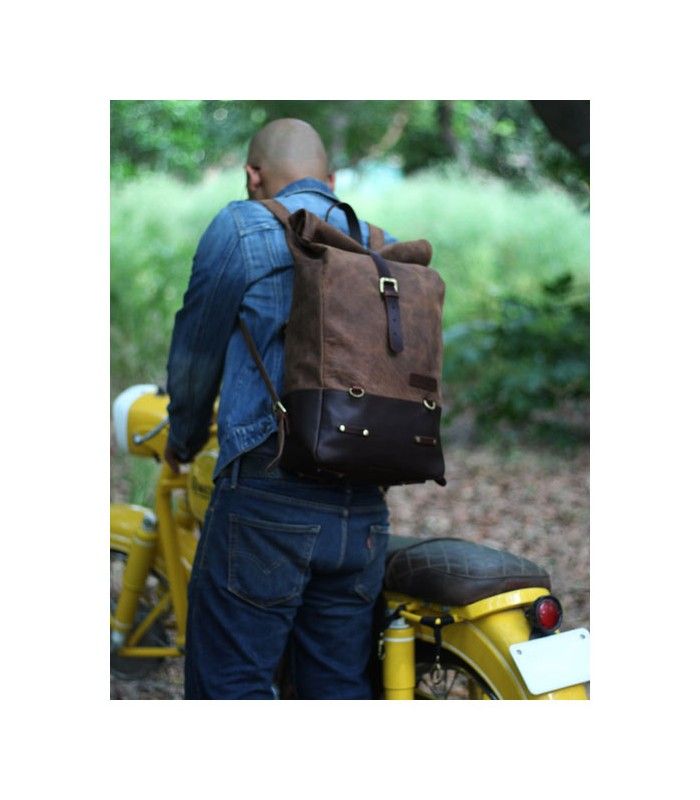 TRIP MACHINE BACKPACK PANNIERS TOBACCO