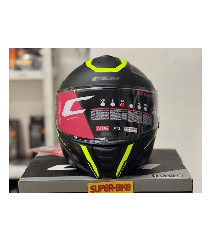Casque modulaire CGM 569A C-Max City noir jaune matt