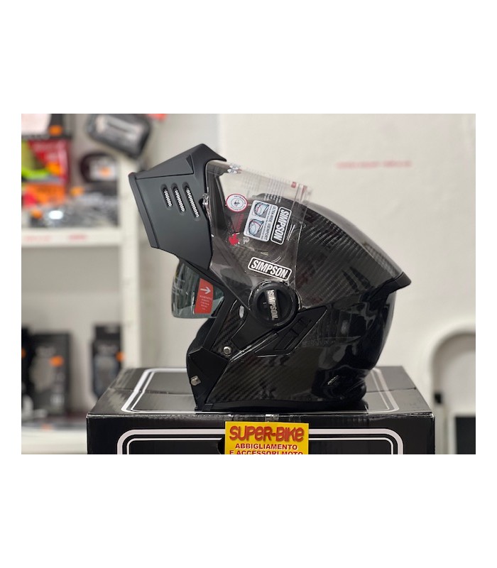 Casque modulaire moto Simpson Darksome carbon
