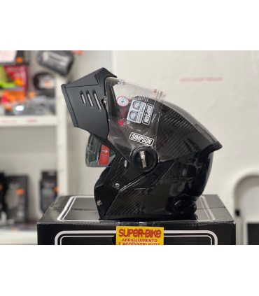 Casco modulare moto Simpson Darksome carbon