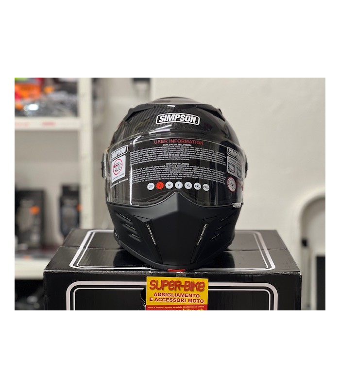 Simpson Darksome carbon flip up helmet