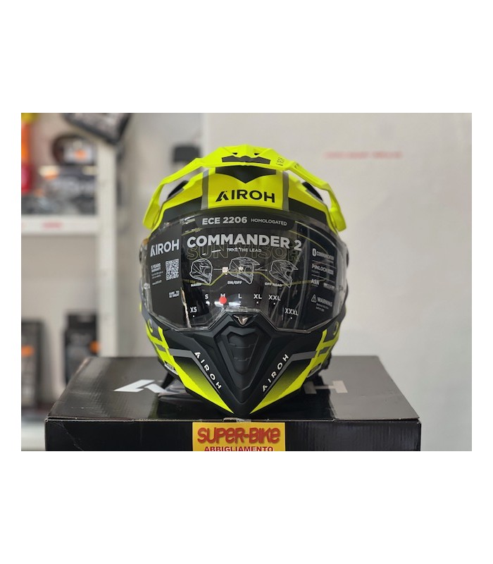 Casque Airoh Commander 2 Mavick jaune matt
