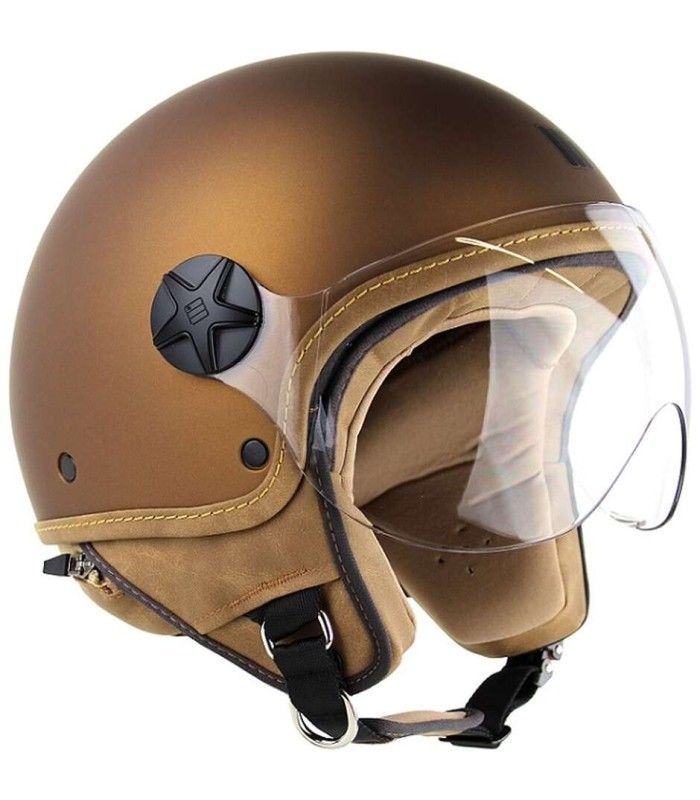 Motocubo Ant 721 jet Helm braun matt