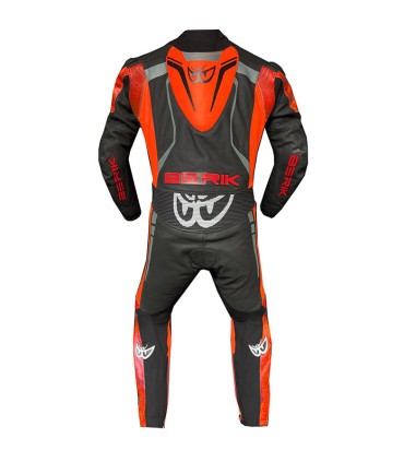 Tuta pelle Berik Ls1-171334FR nera arancione