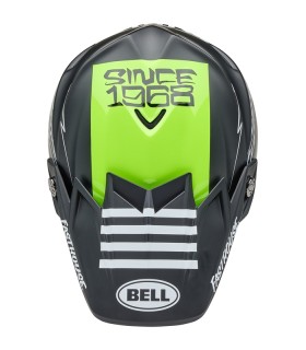 Helm Bell Moto-9S Flex Smoke Bomb Matte Gloss Black/HiViz Yellow