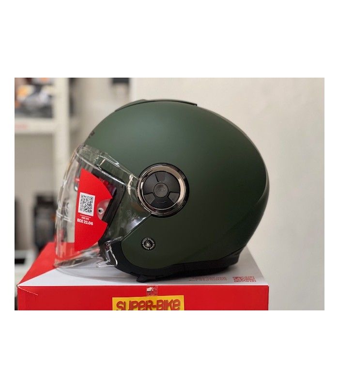 Casco jet LS2 OF620 Classy verde opaco