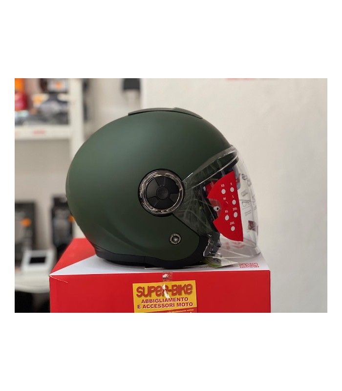 Casco jet LS2 OF620 Classy verde opaco