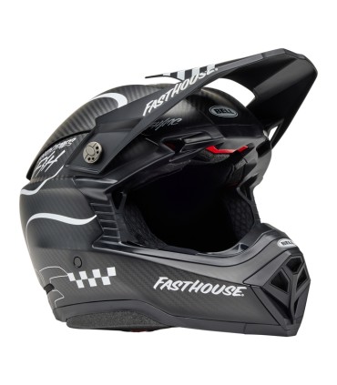 Bell Moto-10 Spherical carbon Mips - Fasthouse Raven Matte noir blanc