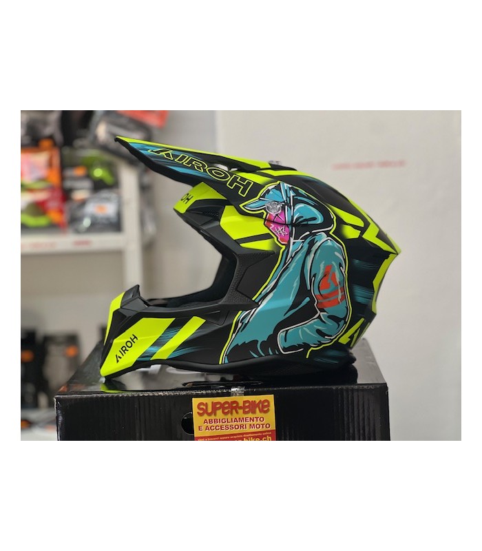 Airoh Wraaap Cyber giallo opaco