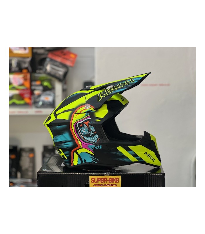 Casque Airoh Wraaap Cyber jaune matt