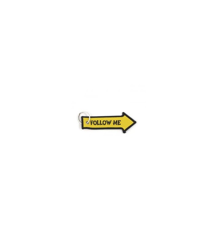 KEY RING FOLLOW ME, YELLOW BLACK