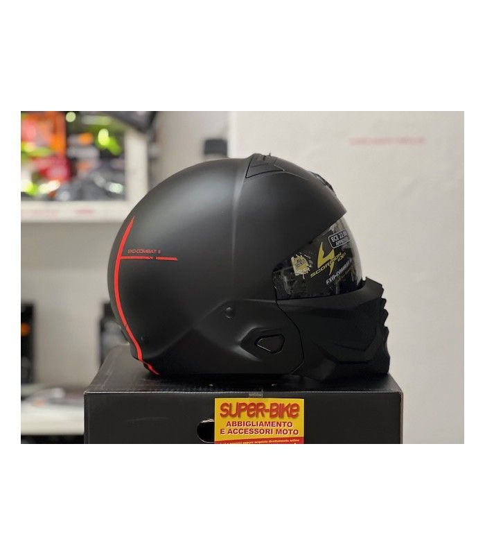 Helm Scorpion Exo Combat 2 Lord schwarz matt rot