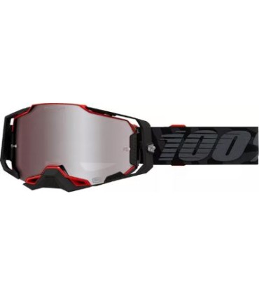 100% Armega nera lente specchio silver