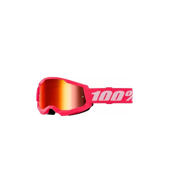 100% Strata 2 pink mirror motocross goggles