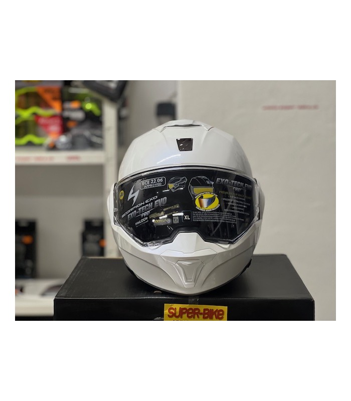 Scorpion Exo Tech Evo Pro Solid white helmet