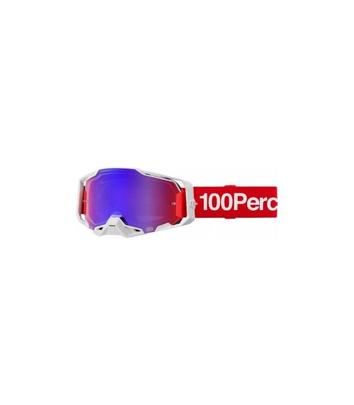 100% Armega Corbin bianco rosso lente specchio