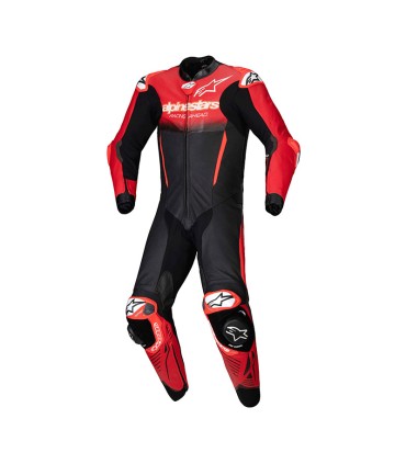 Alpinestars GP-R7 leather suit black red