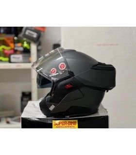 Casco modulare Nolan N120.1 Classic N-Com grigio opaco