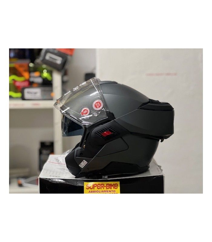 Casco modulare Nolan N120.1 Classic N-Com grigio opaco