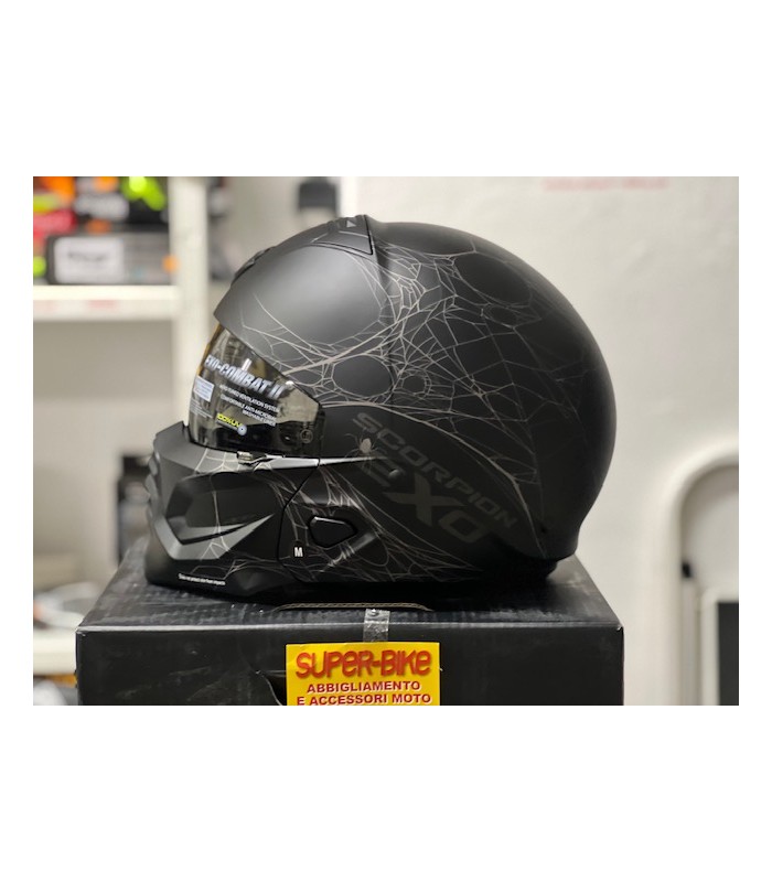 Casco Scorpion Exo Combat 2 Spiderweb nero opaco