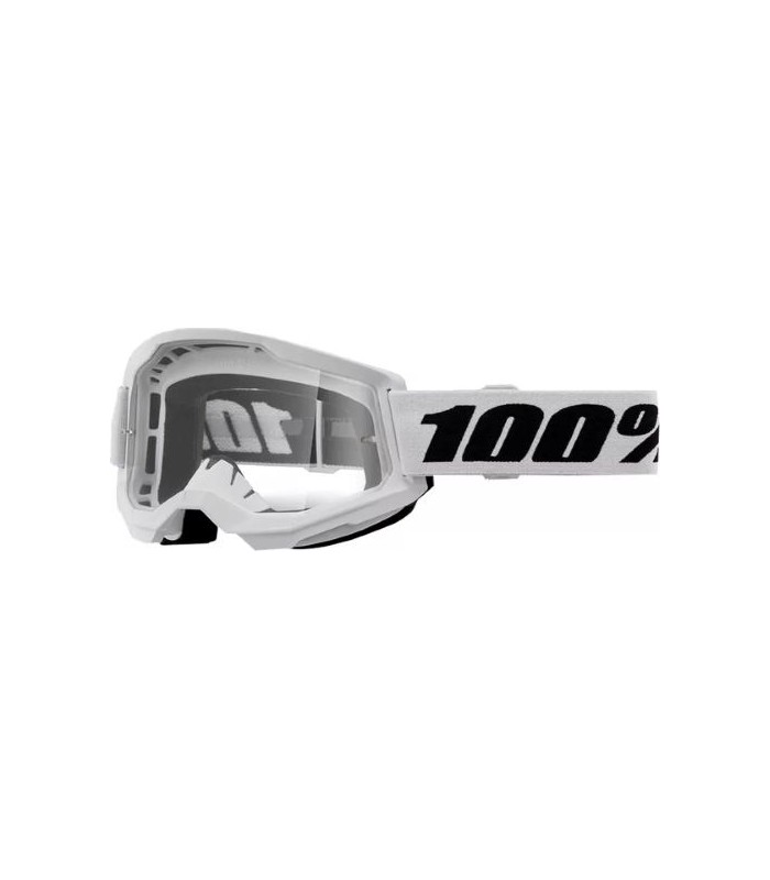 100% Strata 2 white cross goggles