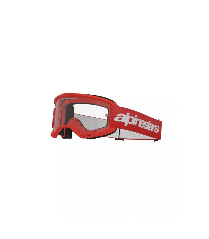 Maschera cross Alpinestars Vision 3 Wordmark rossa