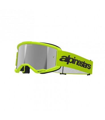 Maschera cross Alpinestars Vision 3 Wordmark giallo specchio