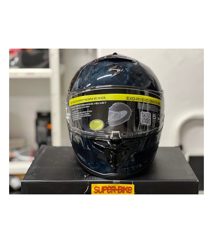 Scorpion Exo R1 Evo Carbon Air Onyx blau